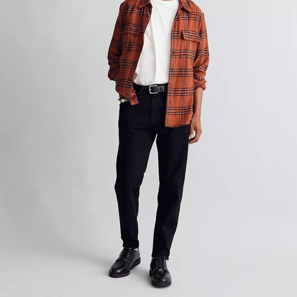Madewell Mens Relaxed Taper Jeans in Black Wash 32/34 - Picture 1 of 9